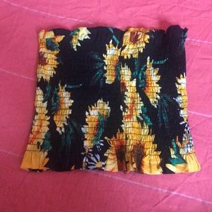 brand new sunflower tube top